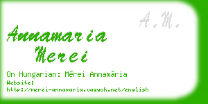 annamaria merei business card